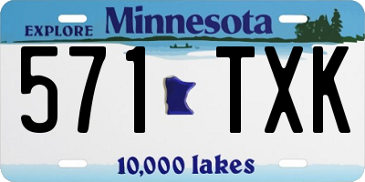 MN license plate 571TXK