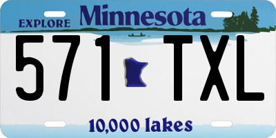 MN license plate 571TXL