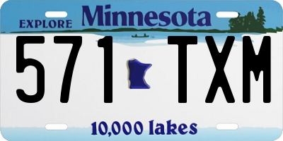 MN license plate 571TXM