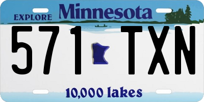 MN license plate 571TXN
