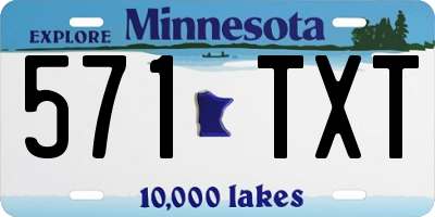 MN license plate 571TXT