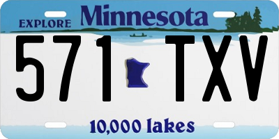 MN license plate 571TXV
