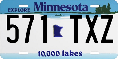 MN license plate 571TXZ