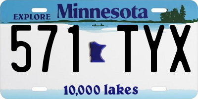 MN license plate 571TYX