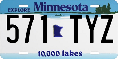 MN license plate 571TYZ