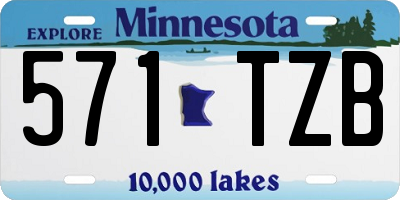 MN license plate 571TZB
