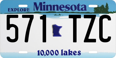 MN license plate 571TZC