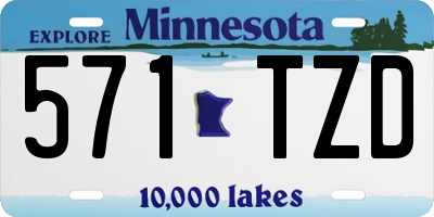 MN license plate 571TZD