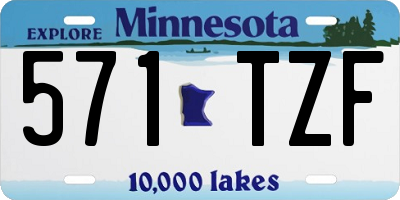 MN license plate 571TZF
