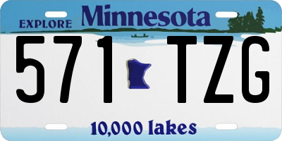 MN license plate 571TZG