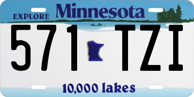 MN license plate 571TZI