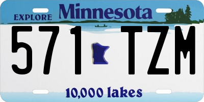 MN license plate 571TZM