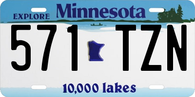 MN license plate 571TZN