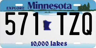 MN license plate 571TZQ