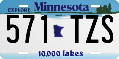 MN license plate 571TZS