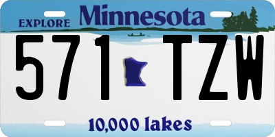 MN license plate 571TZW