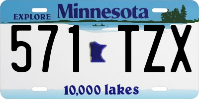 MN license plate 571TZX