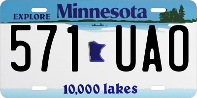 MN license plate 571UAO