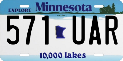 MN license plate 571UAR