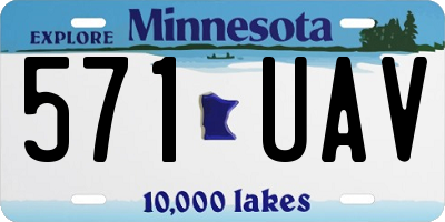 MN license plate 571UAV