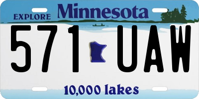 MN license plate 571UAW