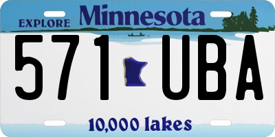 MN license plate 571UBA