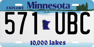 MN license plate 571UBC