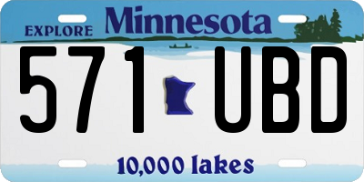 MN license plate 571UBD