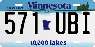 MN license plate 571UBI