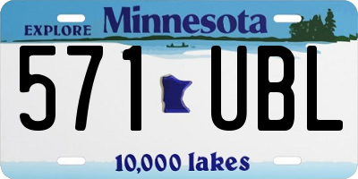 MN license plate 571UBL