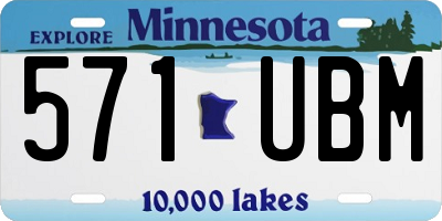 MN license plate 571UBM