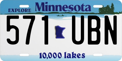 MN license plate 571UBN