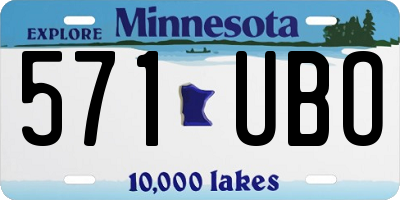 MN license plate 571UBO