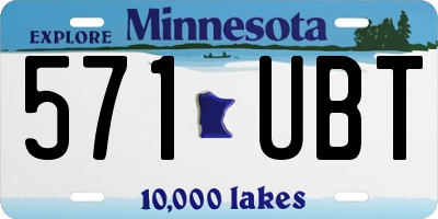 MN license plate 571UBT