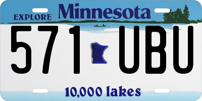 MN license plate 571UBU