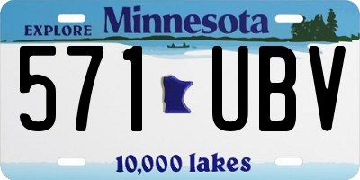MN license plate 571UBV