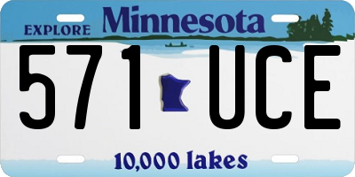 MN license plate 571UCE