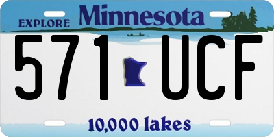 MN license plate 571UCF