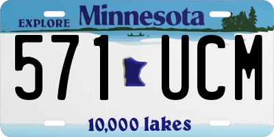 MN license plate 571UCM
