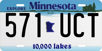 MN license plate 571UCT