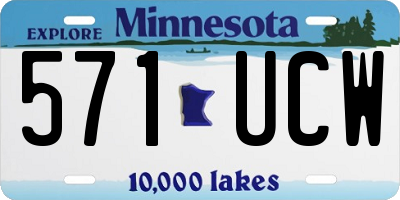 MN license plate 571UCW