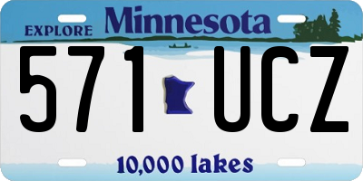 MN license plate 571UCZ