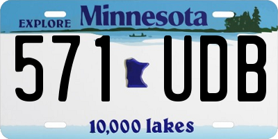 MN license plate 571UDB