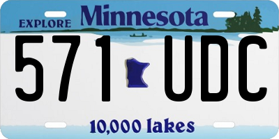 MN license plate 571UDC