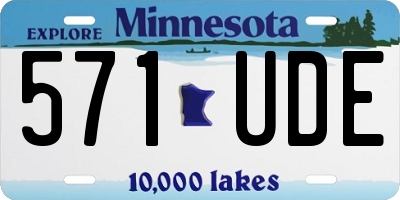 MN license plate 571UDE