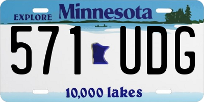 MN license plate 571UDG