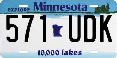 MN license plate 571UDK