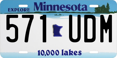 MN license plate 571UDM