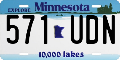 MN license plate 571UDN