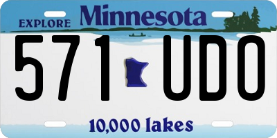 MN license plate 571UDO